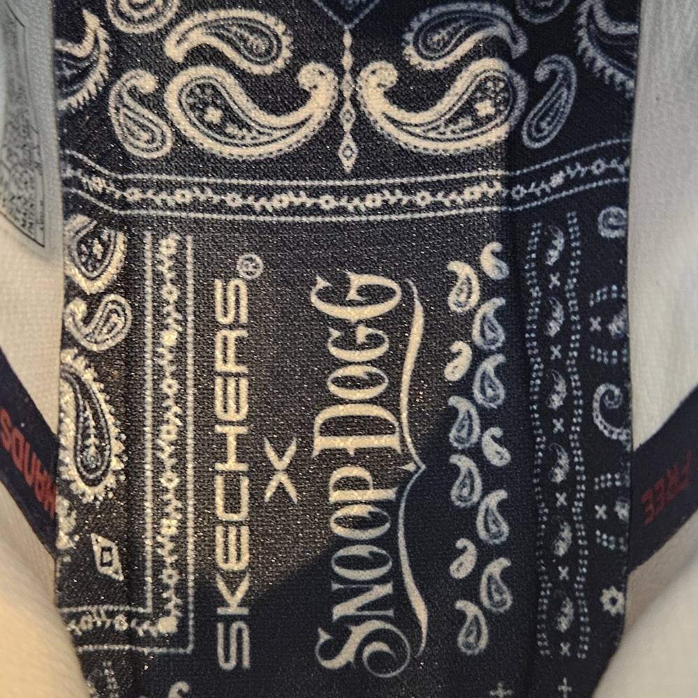 Skechers White/Navy/Red Canvas Sneakers - Picture 7 of 10